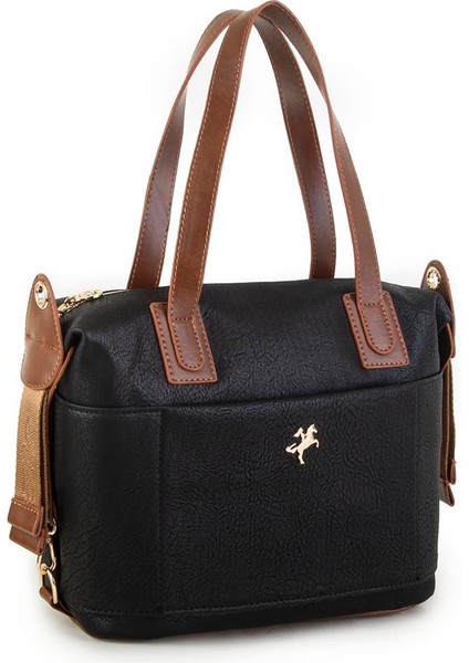 Omuz Çantası Siyah Taba Raven