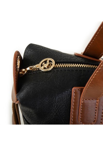 Omuz Çantası Siyah Taba Raven fiyatları