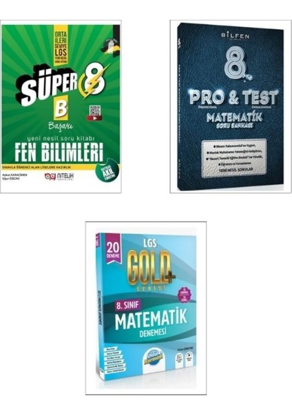 8. Sınıf Yeni Süper Fen Soru + Bilfen LGS Pro Test Matematik