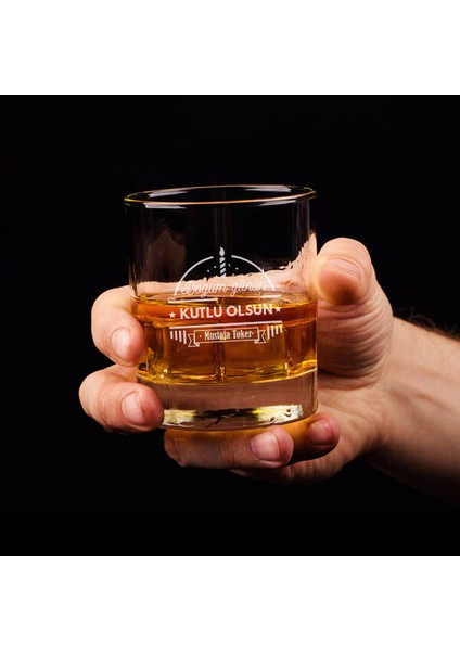 Yaş Günü Tasarımlı Viski Bardağı