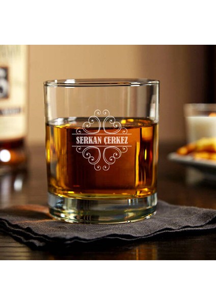 Erkeğe Hediye Isme Özel Viski Bardağı