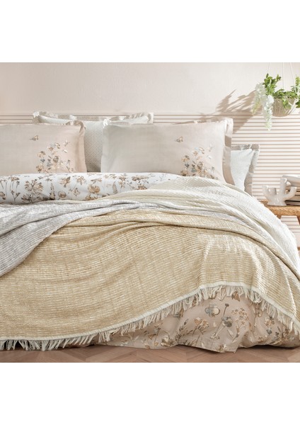 Bedding Seth Çift Kişilik Yatak Örtüsü - Bej