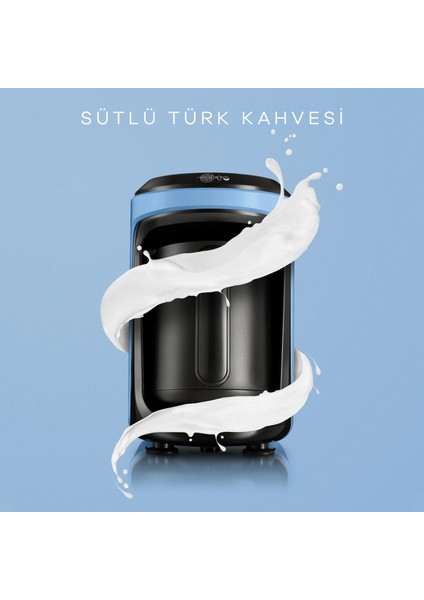 Hatır Hüps Sütlü Türk Kahve Makinesi Vintage Blue