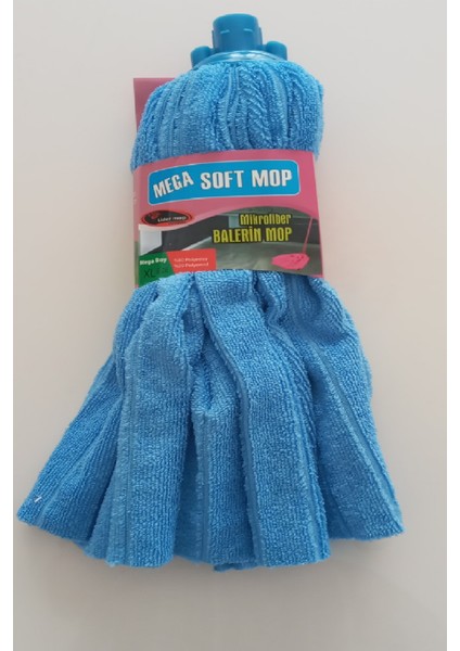 Mega Soft Mikrofiber Havlu Vileda Paspas Mop Xl Yedek Ucu ve Ahşap Sapı Takım