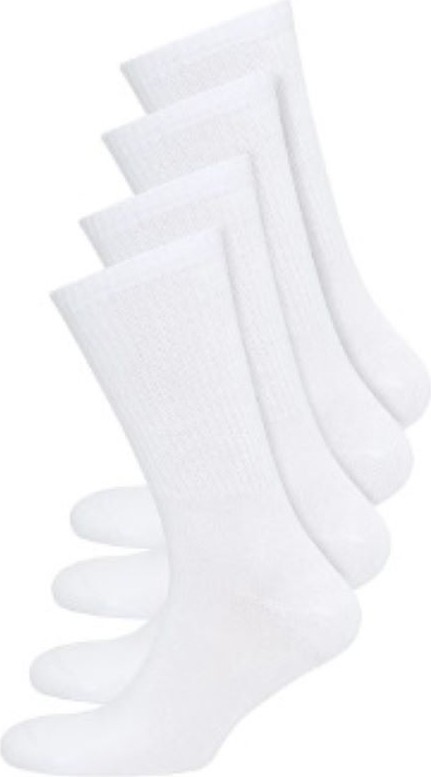 B&D Socks Erkek 4'lü Paket Beyaz Tenis Spor Çorabı görsel 2