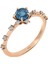 Pırlanta ve London Blue Topaz Taşlı Vintage Yüzük 0447R0009 1