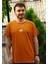 Keçi Motifli Unisex Tişört - Tütün - M 3