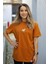 Keçi Motifli Unisex Tişört - Tütün - Xl 2