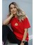Doğan Güneş Motifli Unisex Tişört - Kırmızı - M 2
