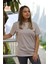 Kozalak Motifli Unisex Tişört - Taş - L 2