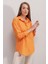 20153 Tek Cepli Oversize Gömlek - Oranje 5