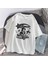 Killer Girl & Car Baskılı Beyaz Oversize T-Shirt 2
