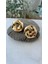 Vıp Gold Mango Model Metal Plaka Sarmal Küpe (35MM) 2