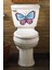 Renkli Şirin Kelebek Klozet Kapağı ve Banyo Sticker 1