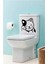 Sevimli Kedi Eğlenceli Klozet Kapağı ve Banyo Sticker 1