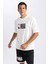 Fit NBA Lisanslı Oversize Fit Bisiklet Yaka %100 Pamuk Tişört W6365AZ23SP 4