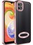 Galaxy A03 Kılıf 5d Kamera ve Lens Korumalı Plating Logo Cut Arkası Şeffaf Silikon Flay Case 1