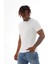 Erkek Slim Fit Pamuk Likra Basic Kısa Kol T-Shirt-Beyaz 4