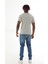 Erkek Slim Fit Pamuk Likra Basic Kısa Kol T-Shirt-Gri Melanj 4