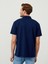 Erkek Lacivert Oversize Pamuklu Polo Yaka Basic Tişört 5