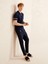 Erkek Lacivert Slim Fit Pamuklu Polo Yaka Tişört 2