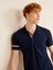 Erkek Lacivert Slim Fit Pamuklu Polo Yaka Tişört 3