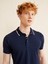 Erkek Lacivert Slim Fit Pamuklu Polo Yaka Tişört 2