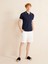 Erkek Lacivert Slim Fit Pamuklu Polo Yaka Tişört 3