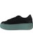Siyah Yeşil Deri Kadın Sneakers 01WV5507 4