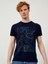 Bisiklet Yaka %100 Pamuk Slim Fit Baskılı Tişört 3