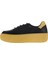 Siyah Sarı Deri Kadın Sneakers 01WV5501 4