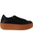 Siyah Turuncu Deri Kadın Sneakers 01WV5507 2