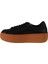 Siyah Turuncu Deri Kadın Sneakers 01WV5507 4