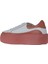 Pembe Beyaz Deri Kadın Sneakers 01WV5503 5
