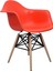 Kolçaklı Kırmızı Eames Plastik Kafesli Sandalye - Cafe Balkon Mutfak Sandalyesi 2