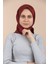 Bordo Levidor Düz Twill Ipek Eşarp 1