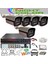 5 Kameralı Araç Yüz Insan ve Hareket Algılayan 5 Mp Lens 1080P Gece Renkli Gösteren Plastik Kasa Güvenlik Kamerası Seti 303W 1