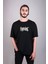Gothic Gotik Desen İskelet Kurukafa Ön Sırt Baskılı Oversize Kalıp Unisex Tişört 2