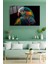 Colorful Feathered Bird Cam Tablo, Dekoratif Cam Tablo 1