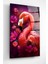 Pembe Flamingo Cam Tablo, Dekoratif Cam Tablo 3