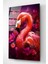 Pembe Flamingo Cam Tablo, Dekoratif Cam Tablo 5