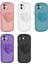 Apple iPhone 11 Kılıf Kamera Korumalı Kalp Desen Pop Soketli Renkli Tam Koruma Kapak 2