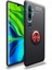 Xiaomi Mi Note 10 Kılıf Yüzüklü Standlı Soft Parmak Izi Bırakmaz+Nano Ekran Koruma 1