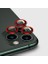 Apple iPhone 12 Pro Max Kamera Lens Koruyucu Halka Model Kırmızı Renk 2