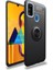 Samsung Galaxy M30S Kılıf Yüzüklü Standlı Soft Parmak Izi Bırakmaz+Nano Ekran Koruma 1
