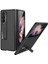 Galaxy Z Fold 3 Kılıf Z-Stand Manyetik Luxury Oleofobik Nano Kaplama Teknolojisi Tam Koruma Kapak 5