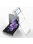 Galaxy Z Flip 4 Kılıf Lens Korumalı Metal Görümlü Transparan Rekli Tasarım Kapak 1