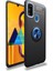 Samsung Galaxy M30S Kılıf Yüzüklü Standlı Soft Parmak Izi Bırakmaz+Nano Ekran Koruma 1