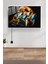 LED Aydınlatmalı Dolunay ve Kurtlar Cam Tablo, Işıklı Cam Tablo 1