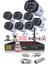 8 Kameralı Set - 5 Mp Lensli 1080P Full HD Gece Renkli Full Kamera Seti - Su Geçirmez - Cepten Izle 1